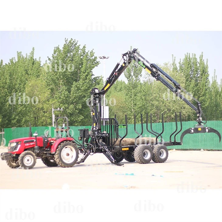 Log Trailer And Timber Crane